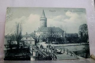 Germany Oppein Plasten Castle Bridge Postcard Old Vintage Card View Standard Pc