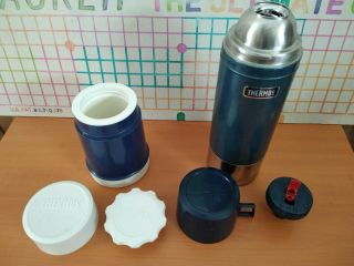Retro 80s Thermos Combo Thermos Vacuum Bottle / Thermos Food Container