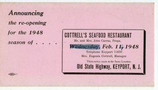 Rare 1948 Keyport Jersey Cottrell 
