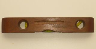 Vintage Mayes 8 - 3/4 " Torpedo Level Wood Brass