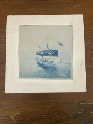 Vintage Photograph Of Boat On The Sea