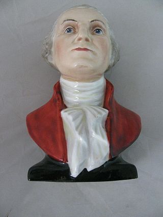 Antique George Washington Porcelain Bust Made In England Plant Tuscan China