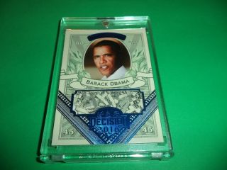 Decision 2016 Series 2 Barack Obama Blue Foil Money Card Mo41