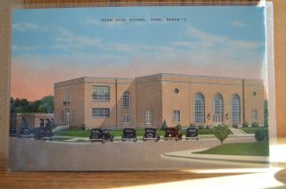 C 1940 Rusk High School In Rusk Texas Postcard