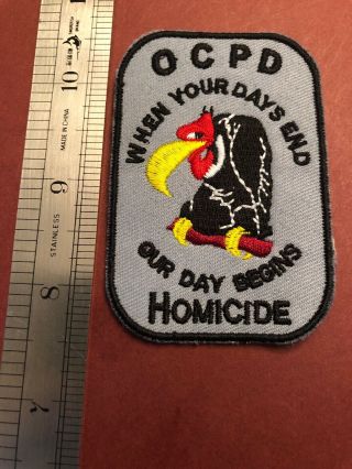Oklahoma City Police Department Homicide Division Patch