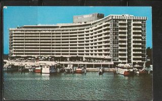 King Cole Apartments And Yach Basin,  Miami Beach.  Vintage Postcard