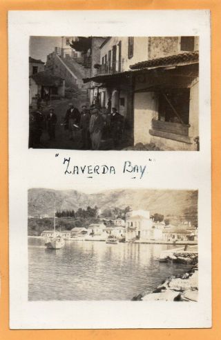 Zaverda Bay Greece 1920 Real Photo Postcard