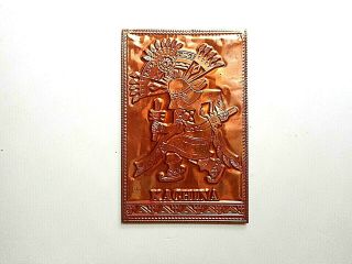 Engraved Copper Kachina Postcard Western Scene Kopper Kard Co