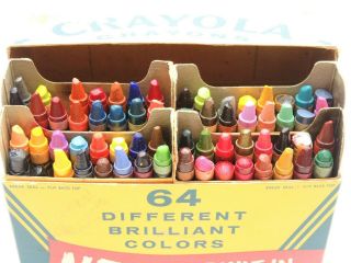 Vintage Binney & Smith Inc.  Crayola Crayons No.  64 Box Includes Indian Red Color 2