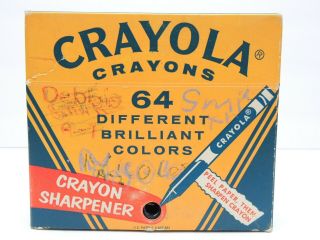 Vintage Binney & Smith Inc.  Crayola Crayons No.  64 Box Includes Indian Red Color 4