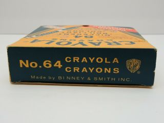 Vintage Binney & Smith Inc.  Crayola Crayons No.  64 Box Includes Indian Red Color 8