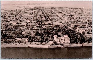 Khartoum,  Sudan Africa Rppc Real Photo Postcard Palace & Aerial View -