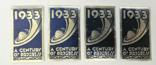 Set Of 32 Poster Stamps,  1933 Chicago Century Of Progress World 
