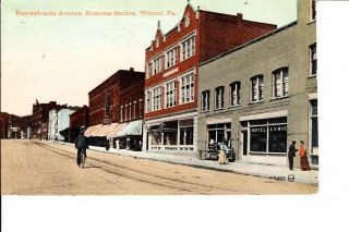 Warren,  Pa Pennsylvania Avenue Business Section 1911