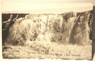 Vintage 1912 South Dakota Real Photo Post Card Falls Of Silvery Sioux Falls