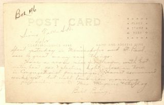 Vintage 1912 South Dakota Real Photo Post Card Falls Of Silvery Sioux Falls 2