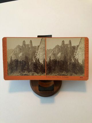 Carleton Watkins Stereoscope 3063 Photo Cathedral Spires Yosemite Ca 1870’s