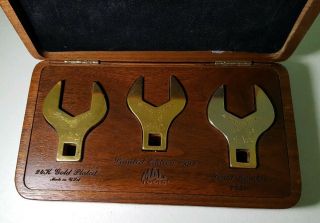 Mac Tools 1994 Limited Edition 24K Gold Plated 3 Piece Crowfoot Wrench Set 4