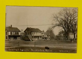 1912 Middleton,  Ma.  Rppc Real Photo Postcard Central Square H.  A.  Wilkins Store