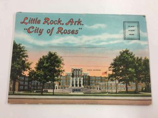 Little Rock Arkansas City Scene Souvenir Folder Antique Postcard K85856