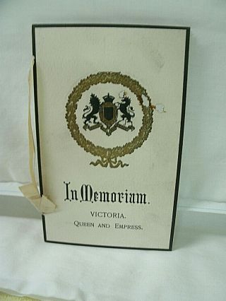 In Memoriam Card For Queen Victoria 1819 To 1901 Queen Of England And Empress
