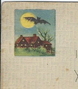 Cc - 006 Beware On Halloween Divided Back Postcard Hoot Owl Old Maid