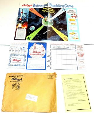 Kelloggs Vintage 1960s Astronaut Breakfast Game W/mailer For Teacher & Classroom