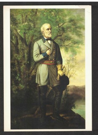 General Robert E Lee Postcard Painting By Louis Kurz Atlanta Historical Society