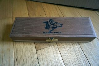 Vintage Box Of 10 Blackfeet Indian Drawing Pencils W/ Wooden Box