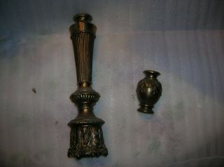 2 Vintage Antique Cast Metal Ornate Floor Lamp Neck Spacer Parts