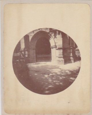 Vintage Albumen Photo 1890 Kodak Round No.  1 ? Doorway