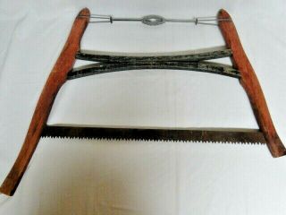 Barn Red 1 Or 2 Man Buck Bow Saw Crosscut Authentic Antique