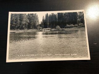 Photo Postcard - - California - - Stirling City - - View P G & E Lake - - Small Water Fall