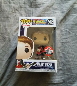 Funko Pop Marty Mcfly W/ Guitar 602 Back To The Future Canada Expo Exclusive