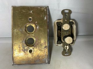 Vintage/antique Push Button Light Switch & Cover Standard Electric Co.