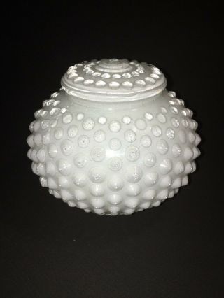 Vintage Hobnail Frosted White Glass Light Globe Shade