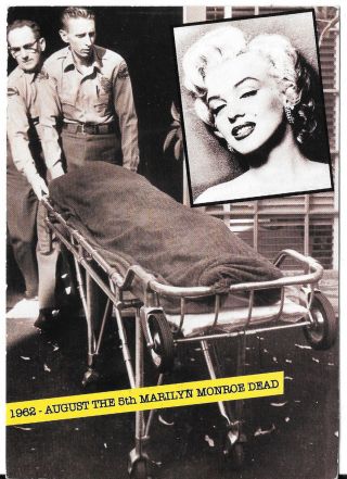 The Great Events,  Marilyn Monroe Dead August The 6th 1962,  Postcard B7