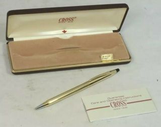 Nos Vintage Cross 4502 10kt Gold Filled Ballpoint Pen