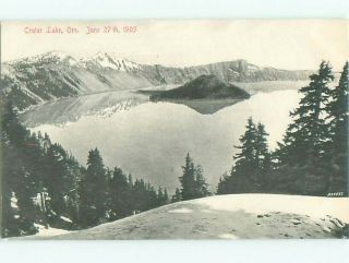 1905 June View Of The Lake Crater Lake Park - Near Medford Oregon Or Ae5365