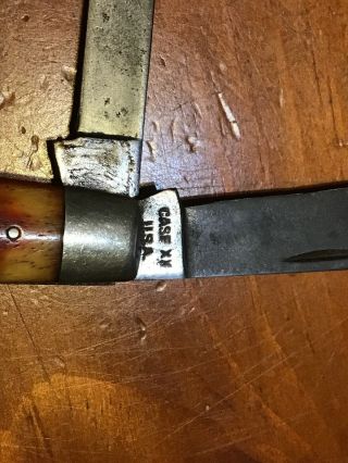 Vintage Case XX USA RedBone Tadpole 1960’s 2 Blade Pocket Knife 3