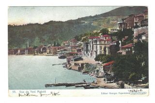 1906 Constantinople Turkey " Seen From Neighborhood " Stamp Cover Postcard
