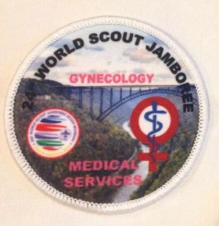 24th World Scout Jamboree Medical Service Gynecology Patch Signed - Rare