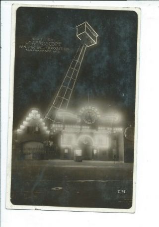 San Francisco Ca California Rppc Postcard P.  P.  I.  E.  1915 Aeroscope Exposition