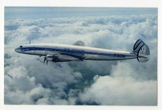 Lockheed Constellation Aircraft Air France Advertising Postcard