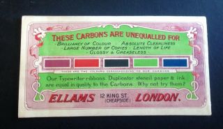 SCARCE c.  1929 ELLAMS CARBON PAPERS COMPLETE MULTI COLOURED BOOKLET PACK 2