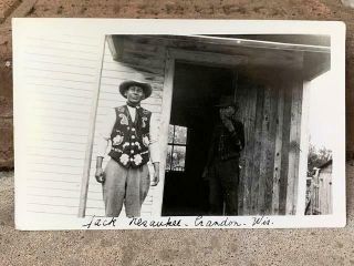 Antique Rppc Real Photo Postcard Native American Indian Beaded Vest Crandon Wi