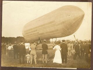 1908 Press Photo The Baldwin Dirigible Airship Ready To Make Speed Test