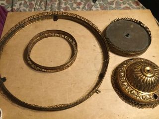 Shade Holder Plus Other Parts For Hanging Oil Lamps,  Some Matching