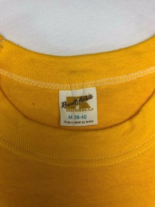 Vintage Mens M 1979 70s Pi Beta Phi Kappa Alpha Theta Fraternity Yellow T - Shirt 4