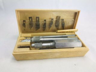 Vintage X - Acto Knife Set With 3 Handles Multiple Blades